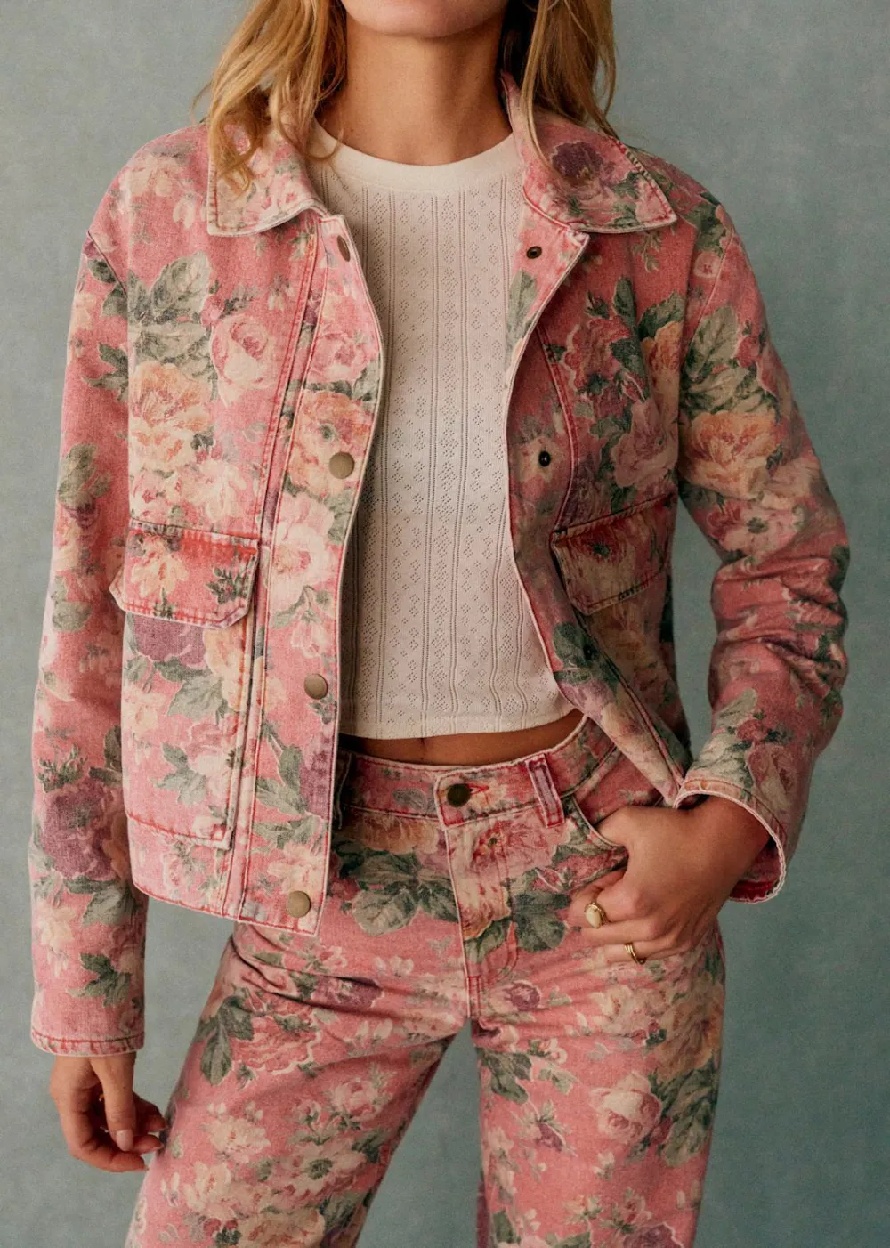 Apricot Short Denim Jacket