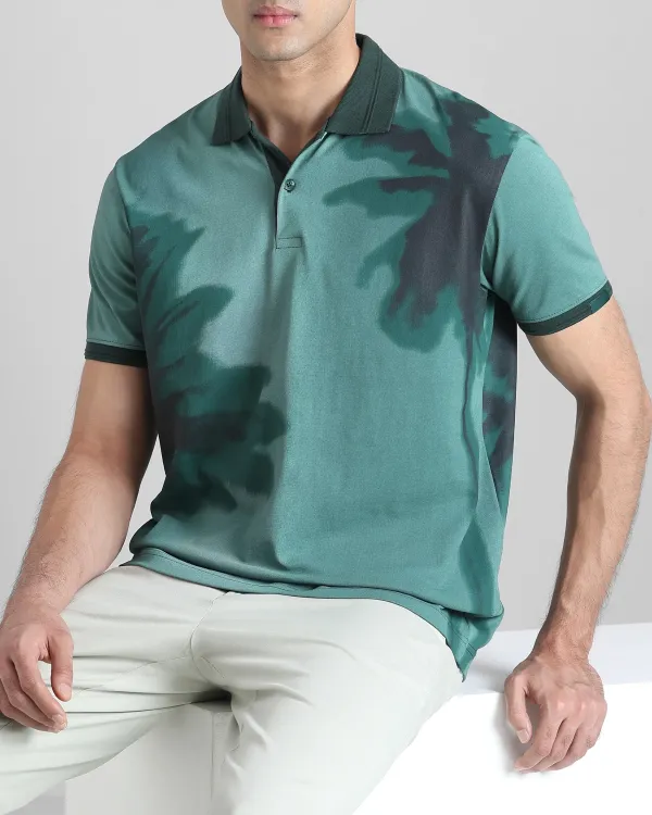 Daily Simple And Slimming Dark Green Polo Shirt