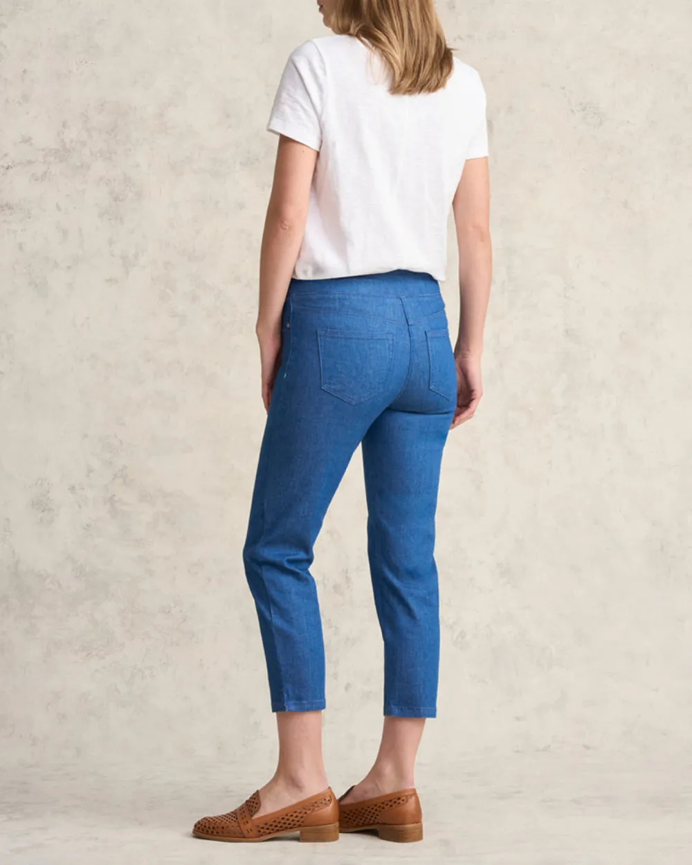 Mid Waist Ankle Length Jeans
