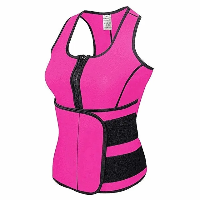 Corset Women's Plus Size Tops Simple Style Sport Classic Tummy Control Push Up Pure Color Zipper Spandex Polyester Running Gym Walking Driving Fall Winter Spring Summer Blue Purple Black