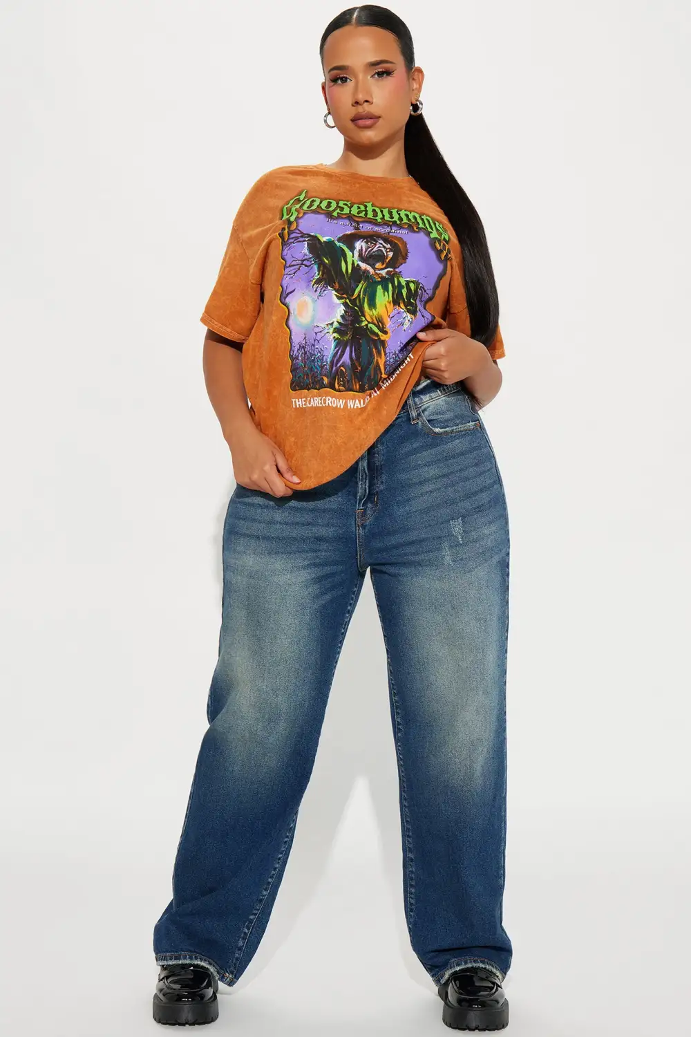 Goosebumps Mineral Wash Tshirt - Orange/combo