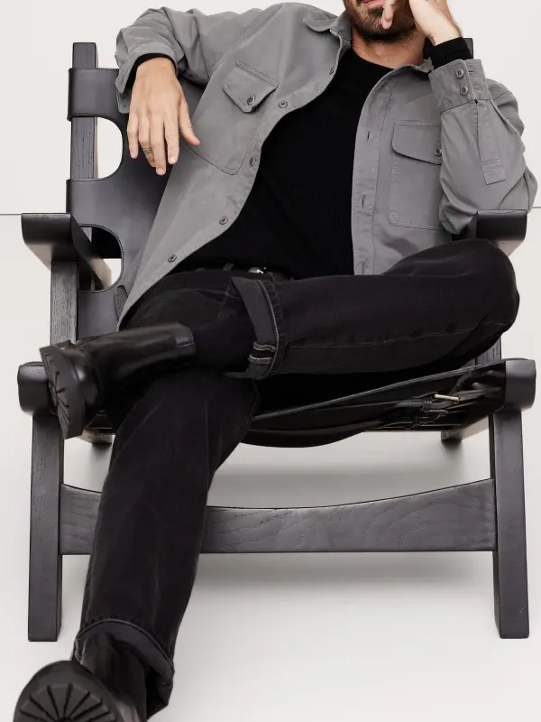 Men's Cinders Gray Stylish Casual Cotton Jacket