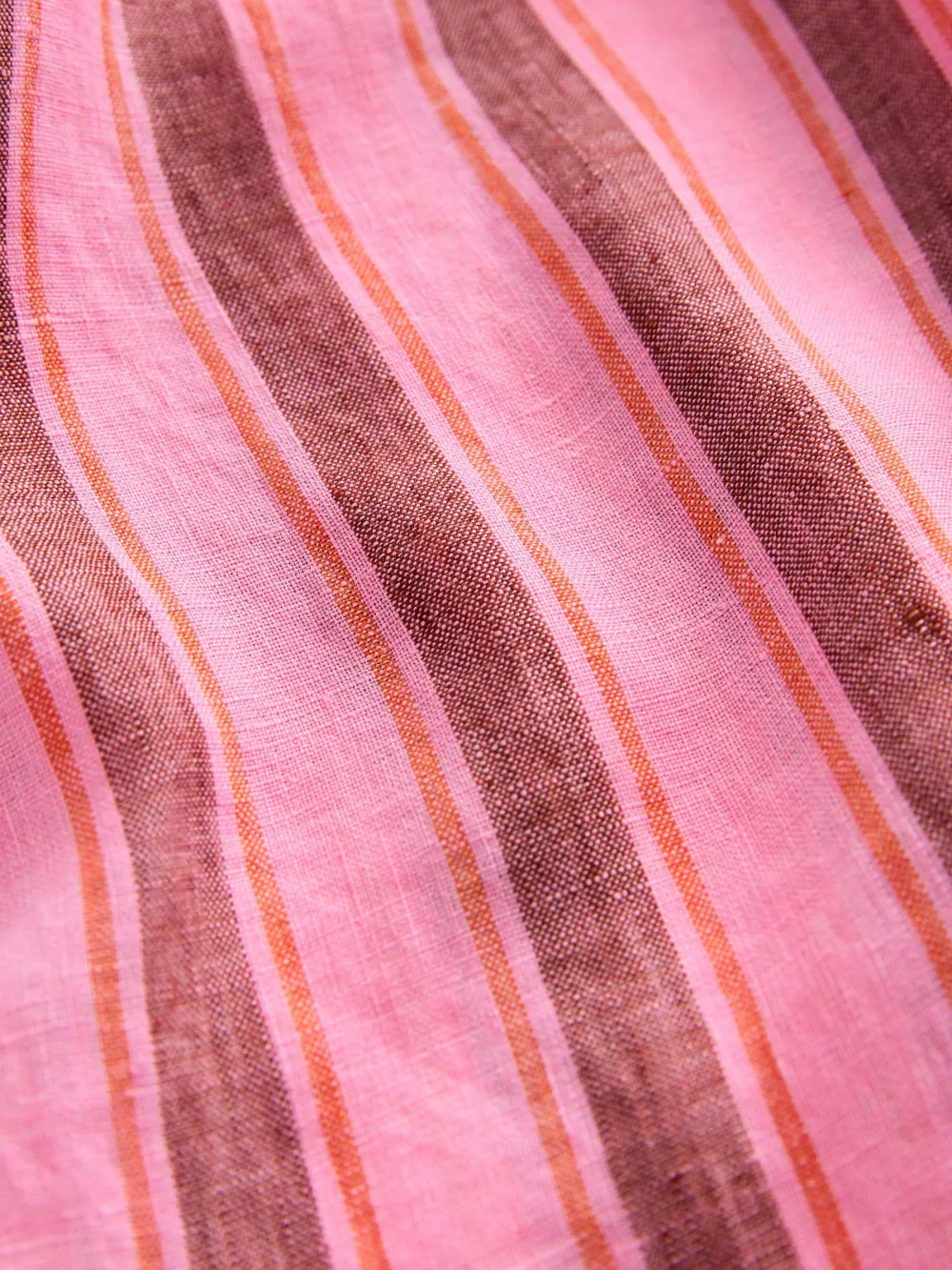 Loose Fit Long Sleeve Linen Button-Up Shirt