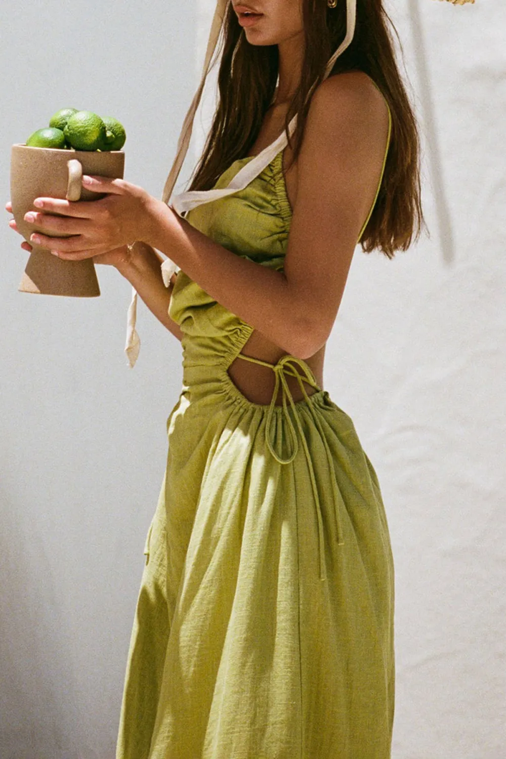 One Shoulder Ruched Midi Dress