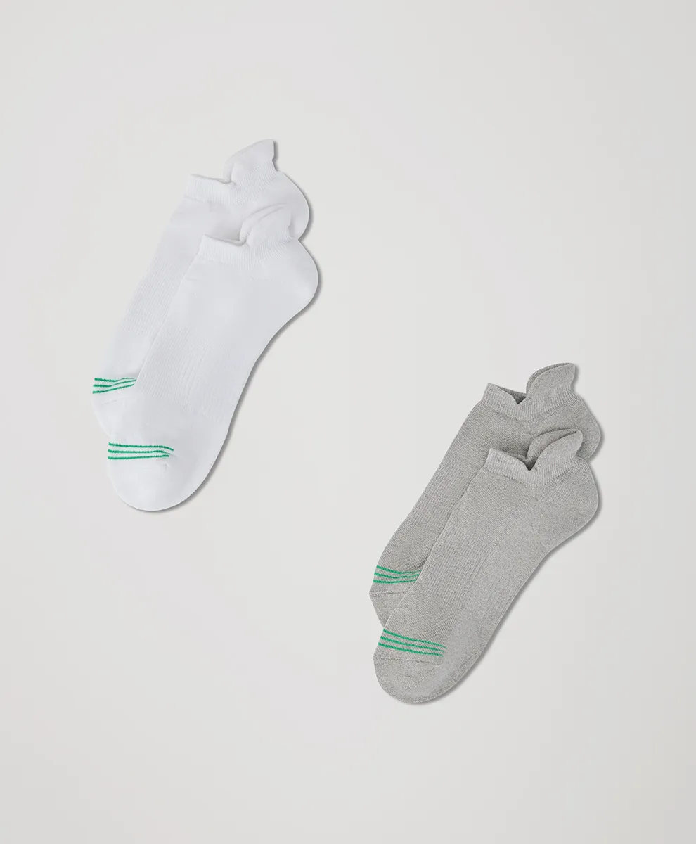 Tabbed Ankle Socks 2-Pack