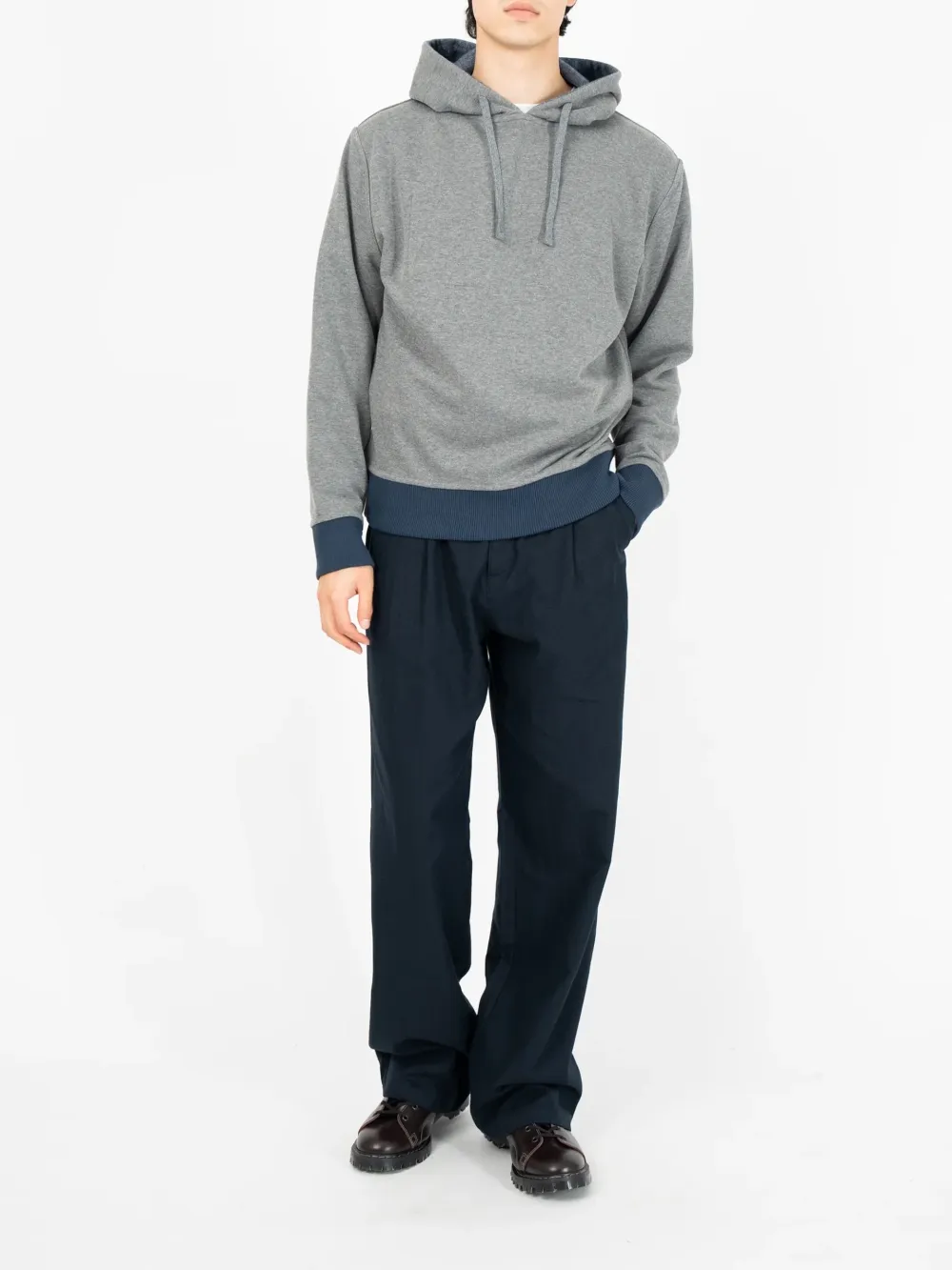 Navy Casual Style Long Sleeve Hoodie