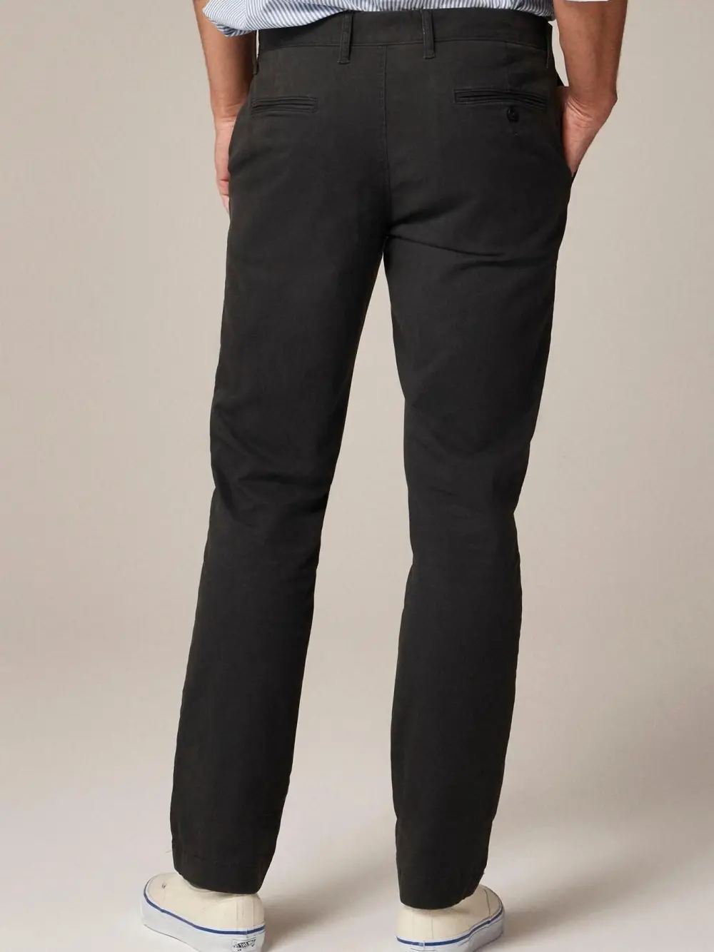 Dark Gray Tapered Leg Men's Casual Pants