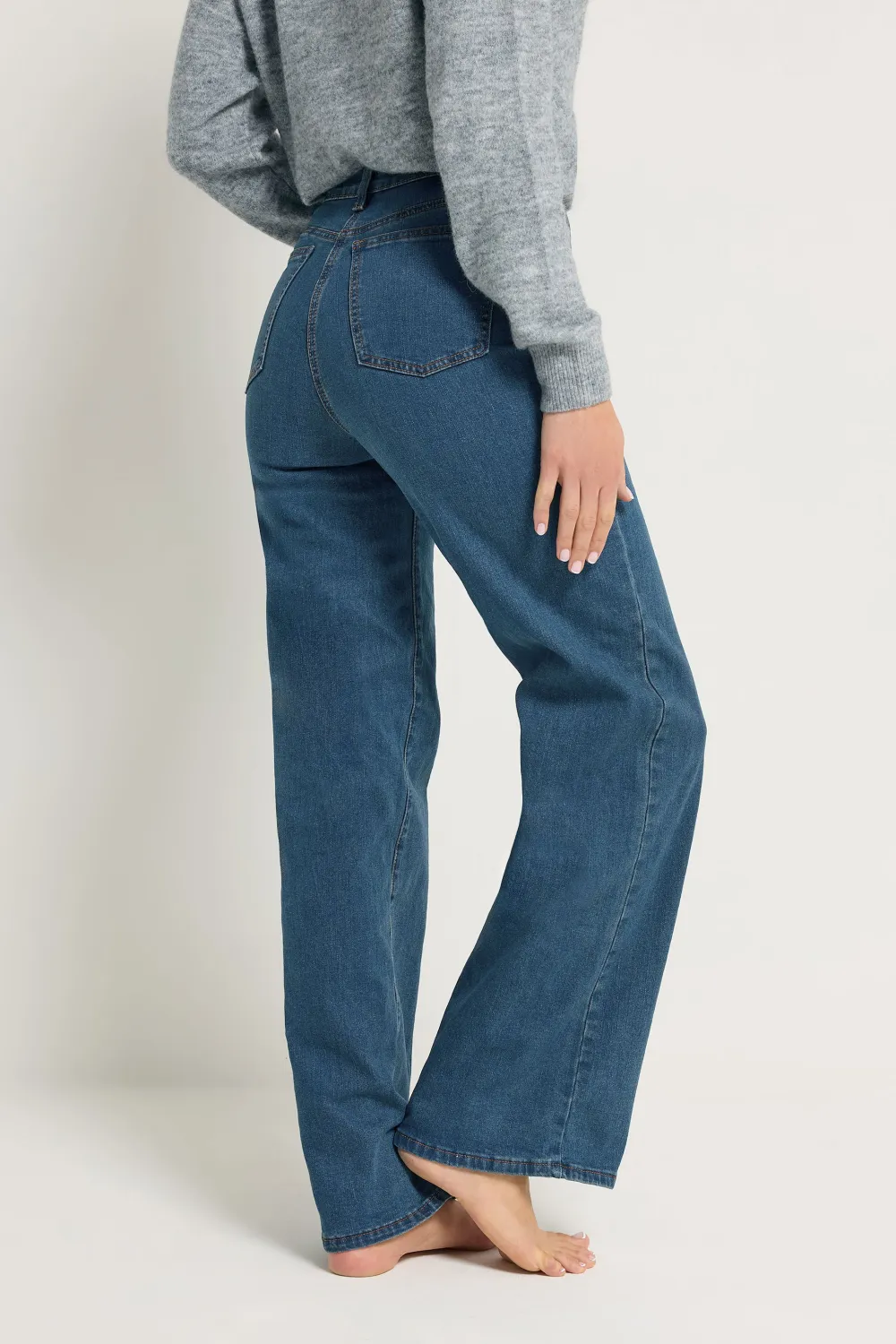 Front Zipper Jeans with Pockets