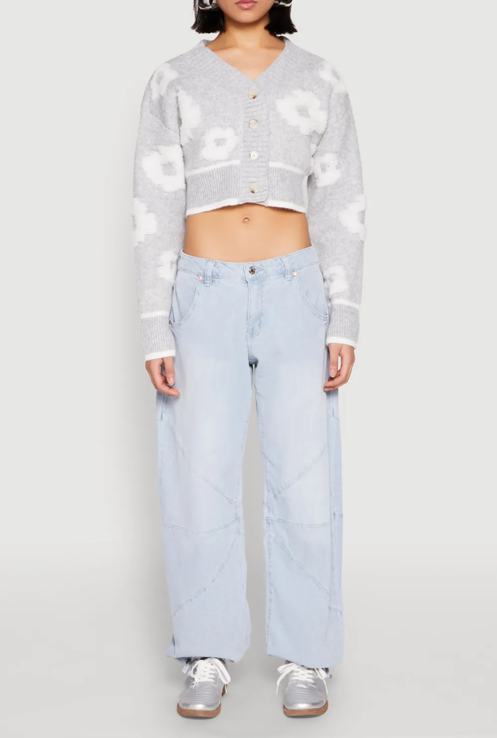 Flower Patterned Cardigan