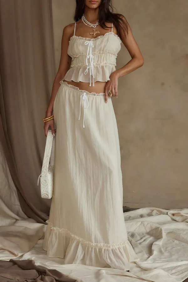 Holiday Style Baby Yellow Maxi Skirt