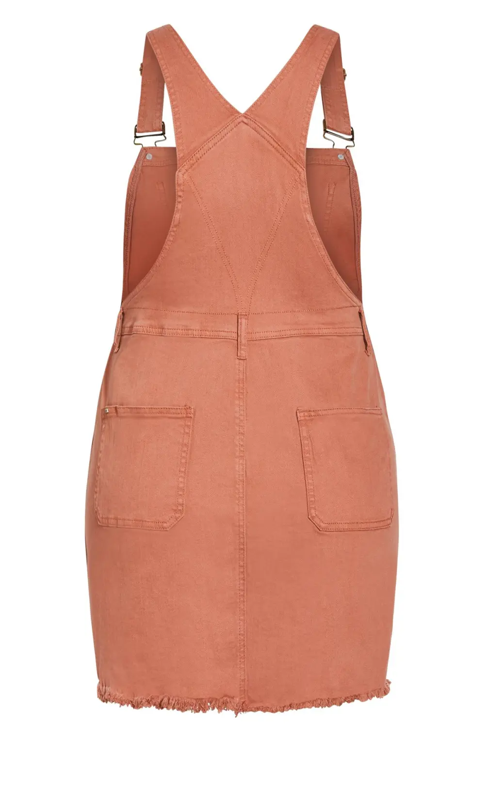 Evans Pink Denim Pinafore Dress