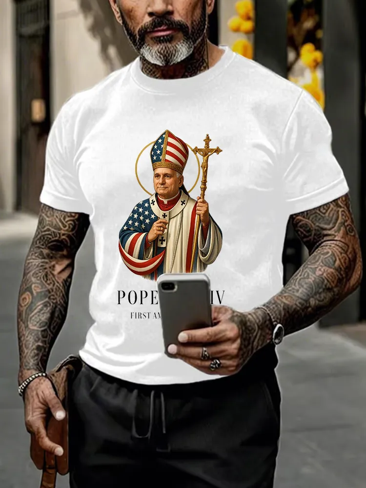 Men'S Habemus Papam Pope Leo Xiv Printed T-Shirt