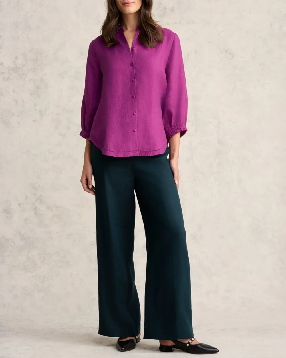 3/4 Sleeve Linen Shirt