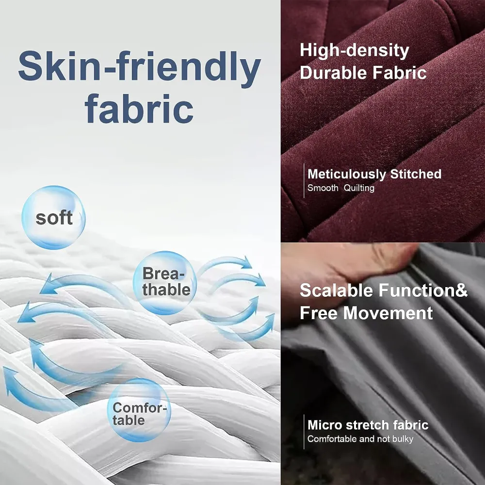 Women's Warm Winter Coat Velvet Puffer Jacket Quilted Faux Fur Hood