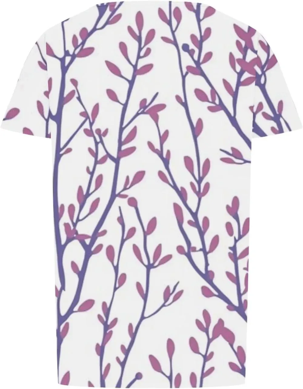 Womens Summer Pleated Front Shirts Tunics Casual Short Sleeved Loose Round Neck Boho Printed Tops Vacation Blouse