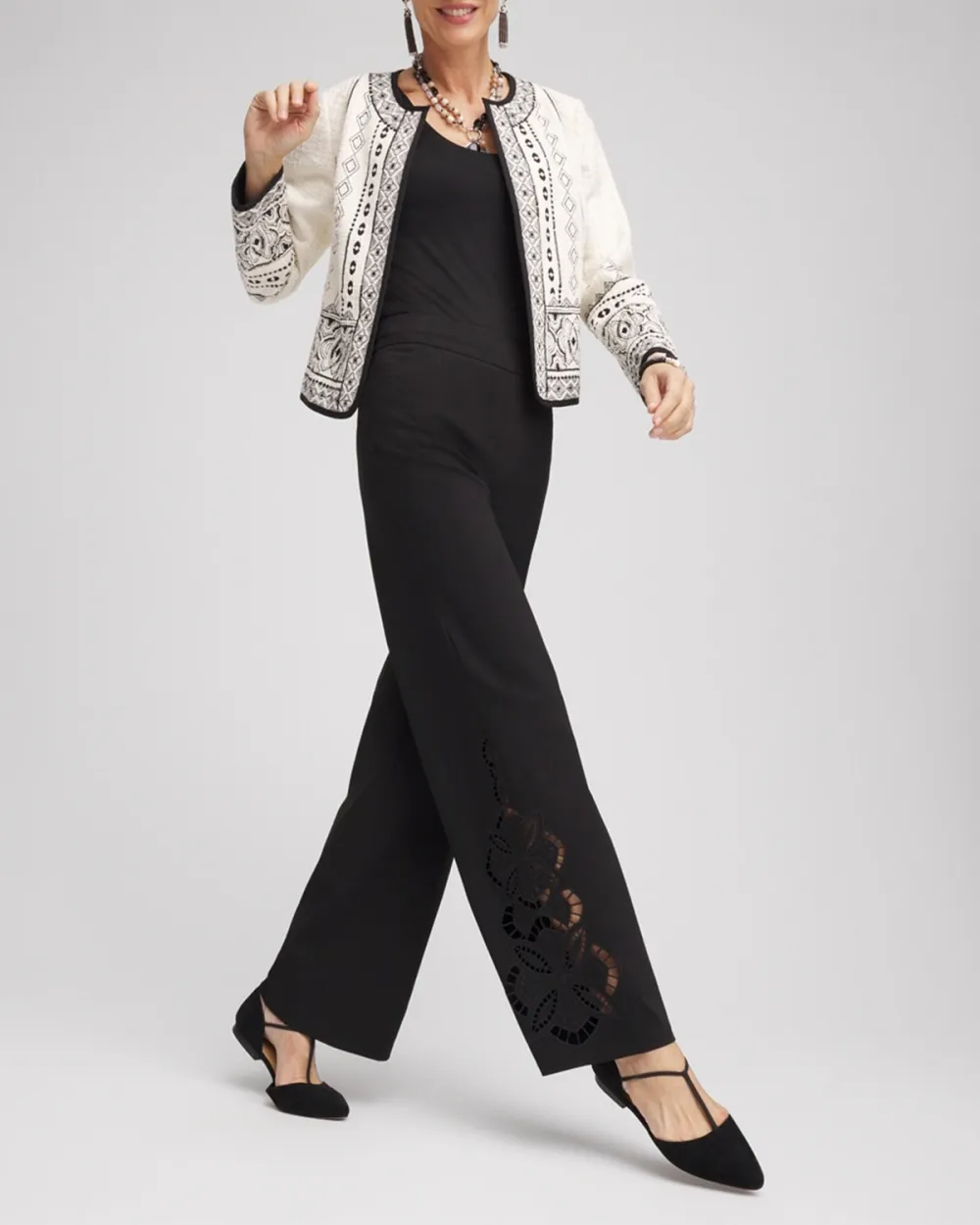 Cut Out Wide Leg Pants
