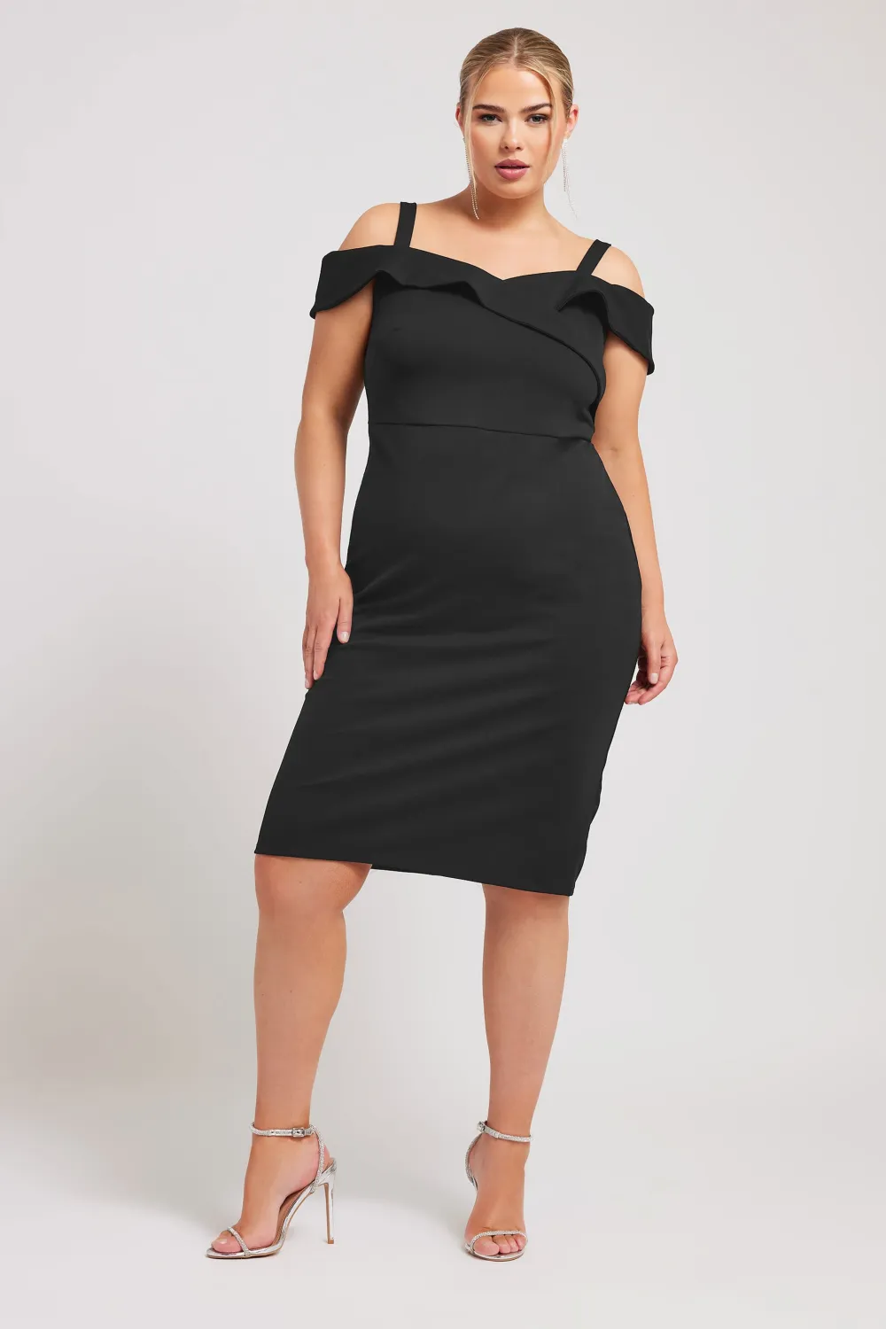 YOURS LONDON Curve Black Bardot Dress