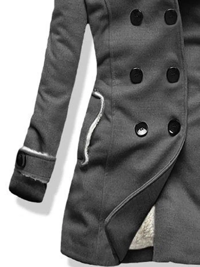 Gray Shift Casual Hoodie Long Sleeve Outerwear