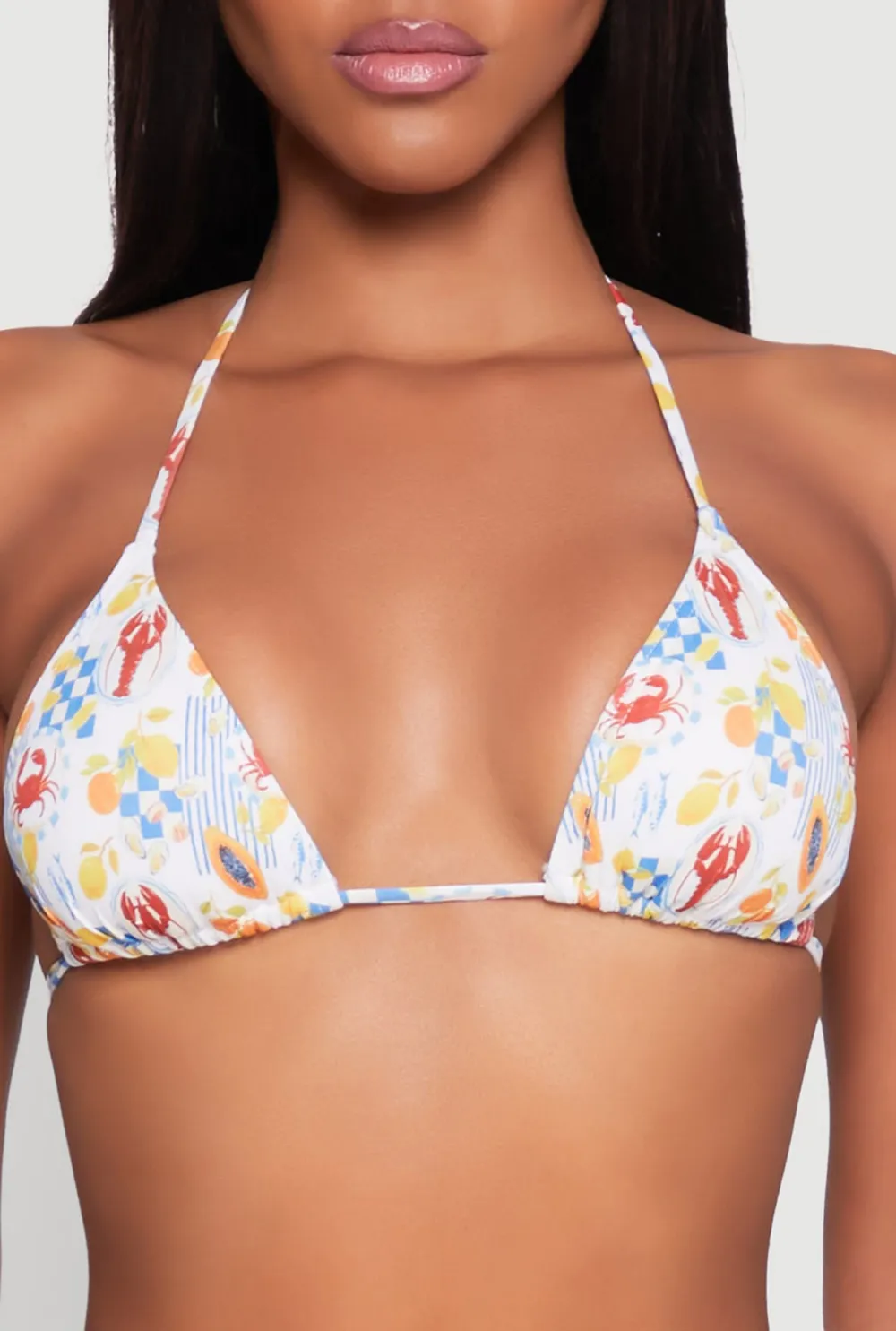 Colorful Printed Bikini Top