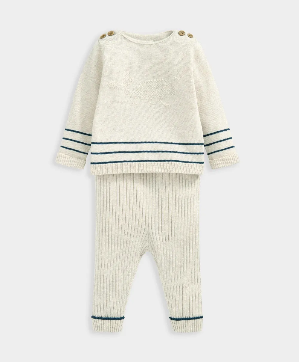 Whale Jumper & Bottoms - Sand