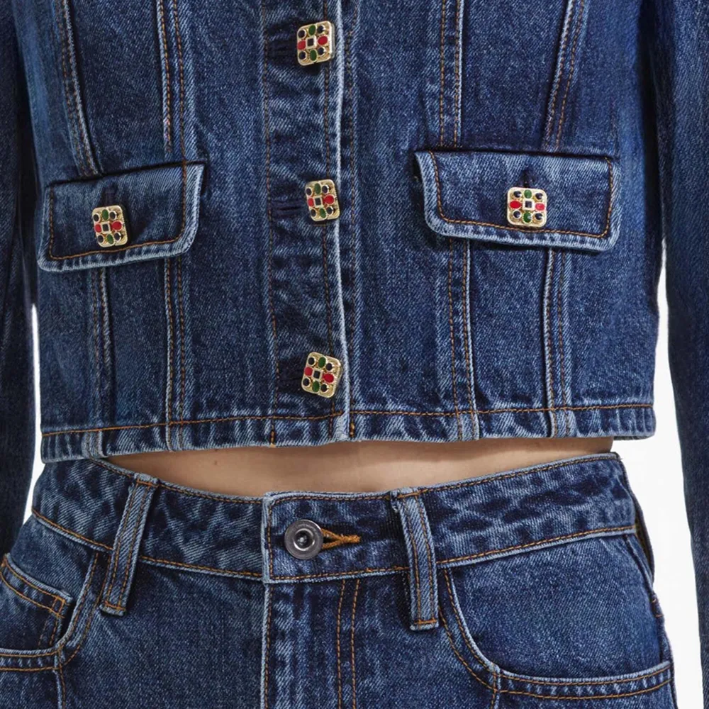 Buttoned Denim Jacket