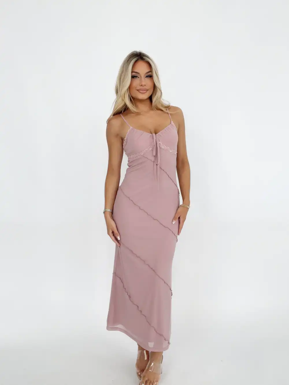 Lily Mesh Midi Dress