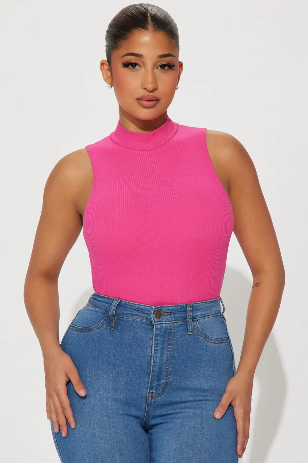 Corey Double Layered Bodysuit - Magenta