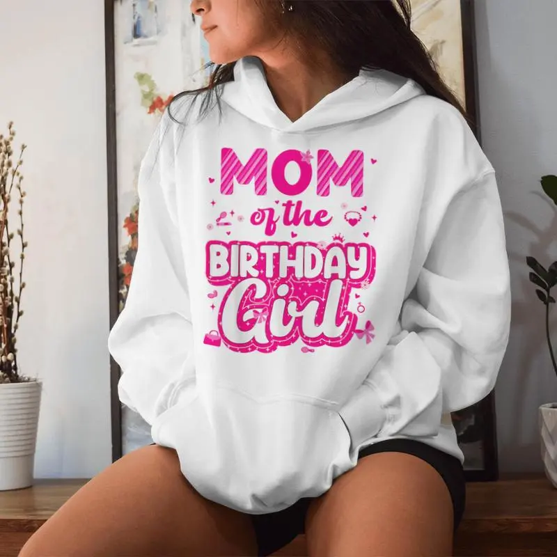 Mom And Dad Birthday Girl Family Matching Party Decorations Women Hoodie