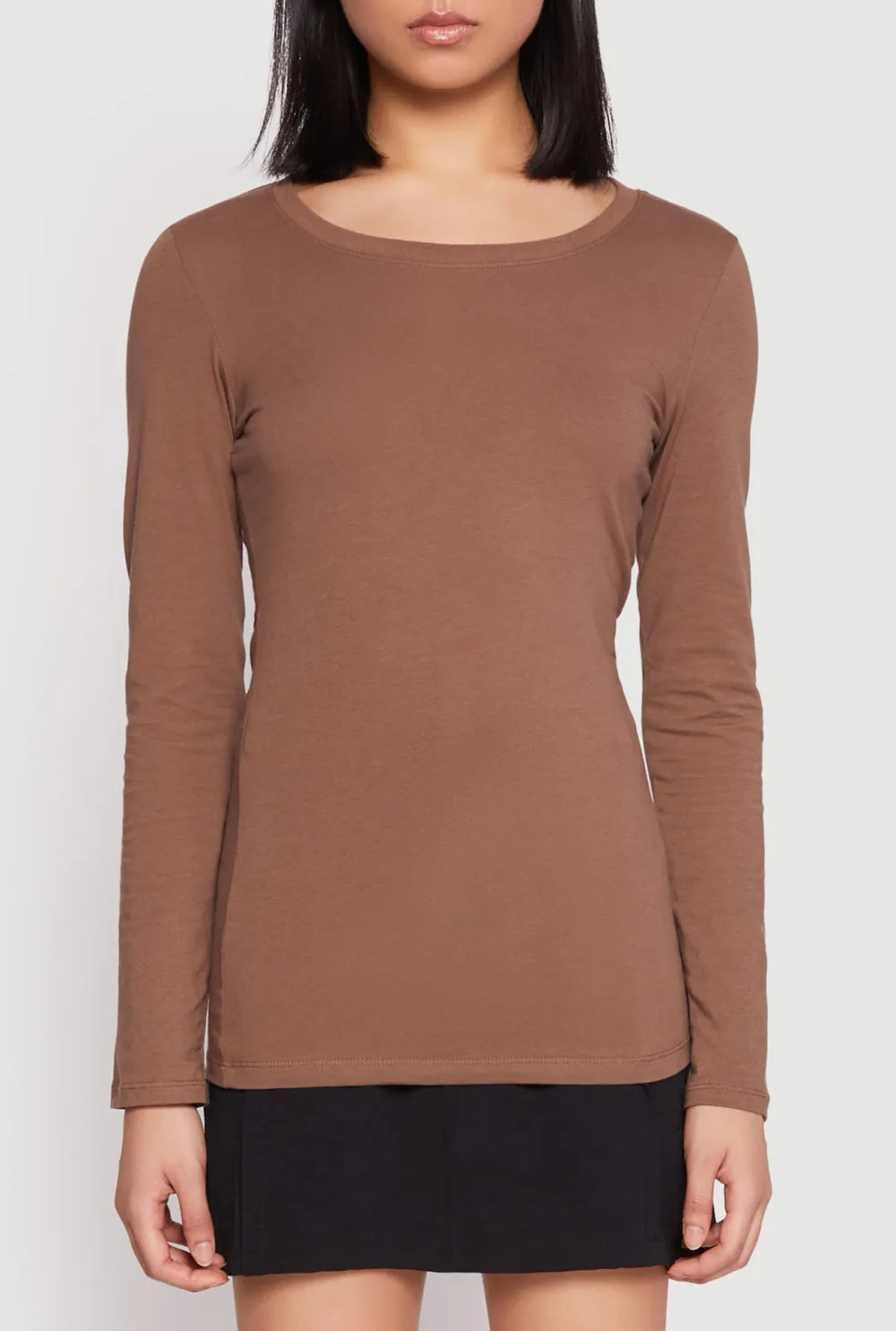 Solid Color Long Sleeved Top