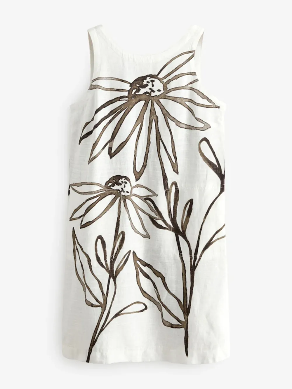 Daily Comfortable Linen Slim Dress T-Shirt Dress