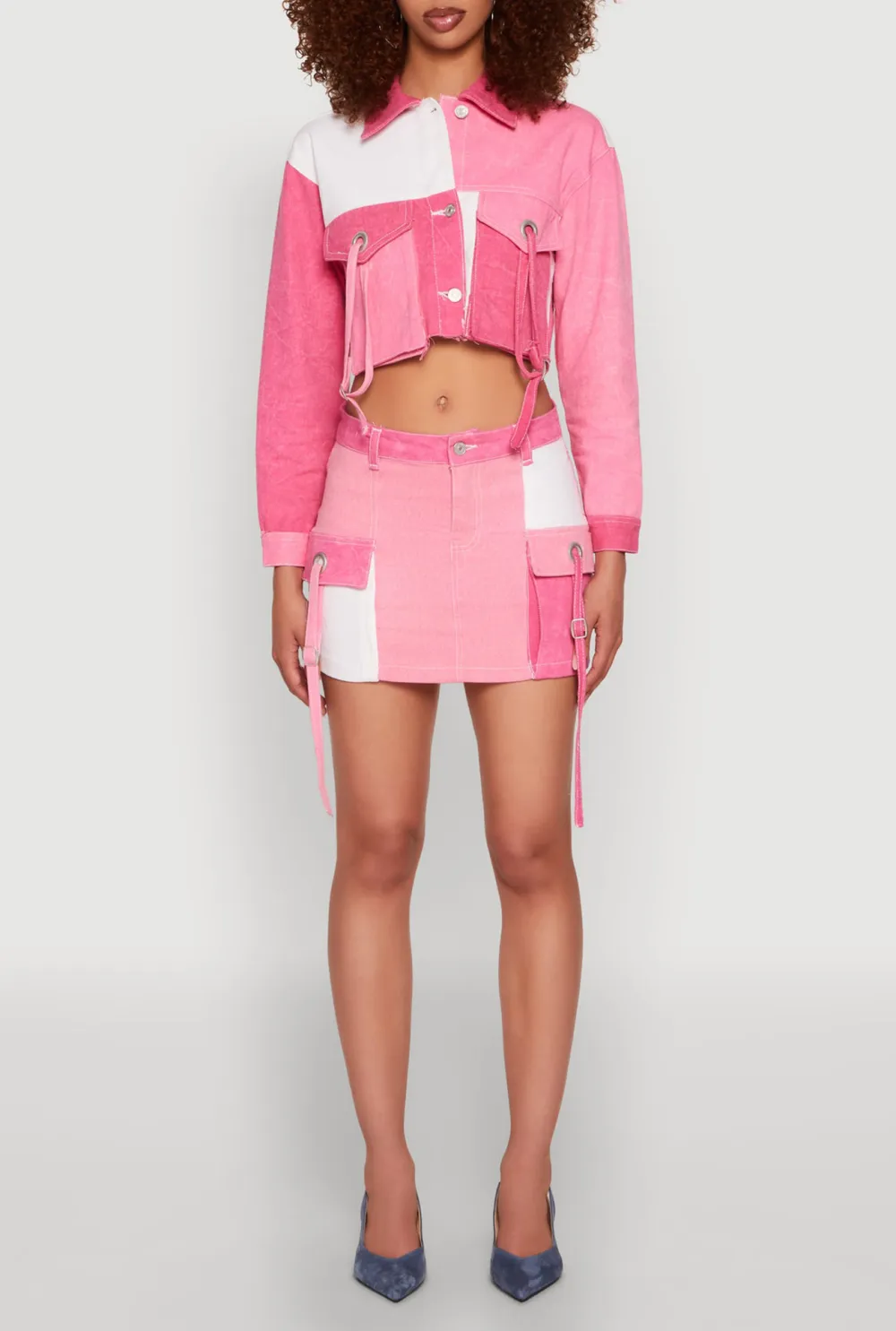 Cotton Color Blocked Jacket