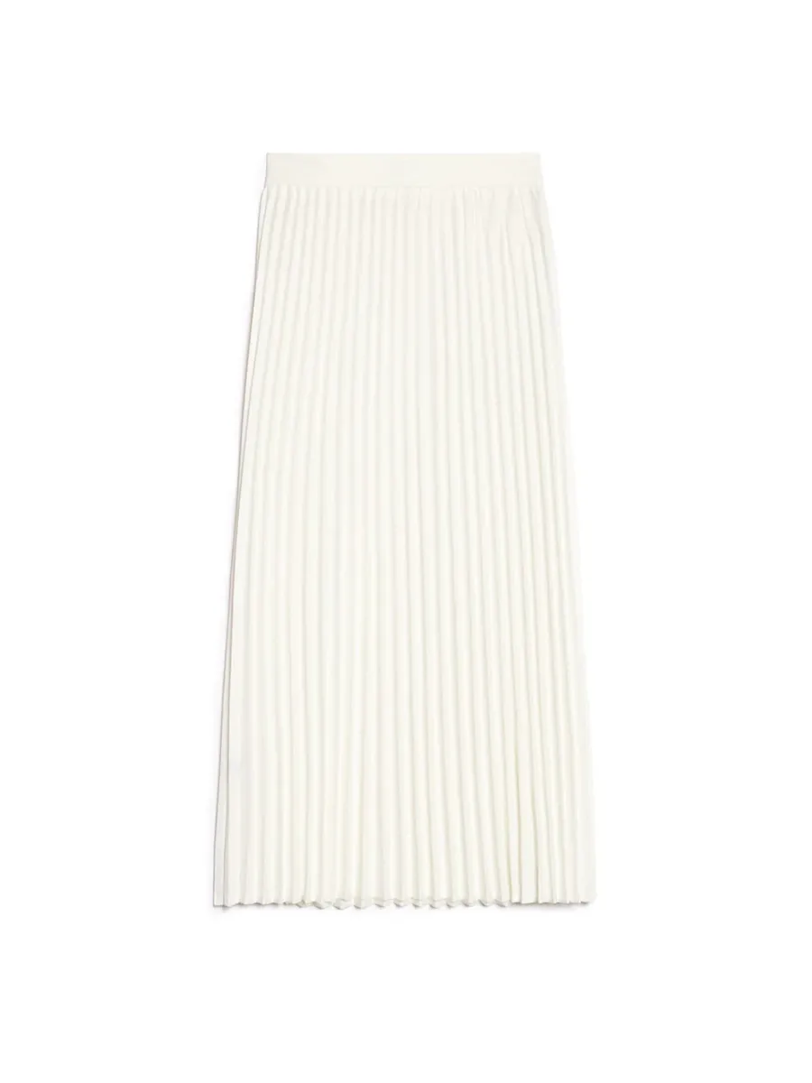 Casual Pleated Midi Skirt