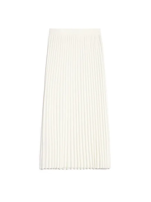 Casual Pleated Midi Skirt