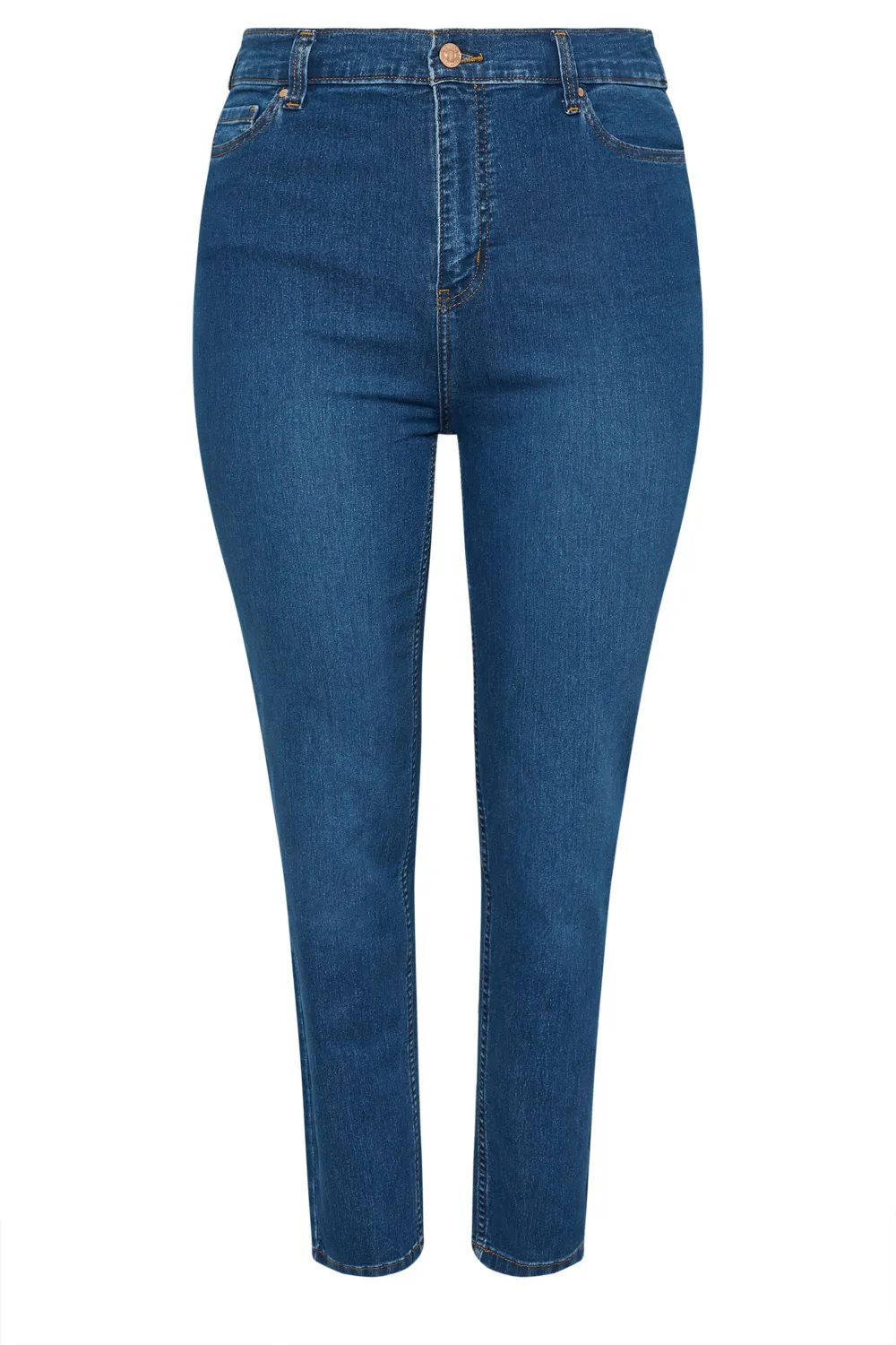 YOURS Curve Mid Blue Straight Leg RUBY Jeans