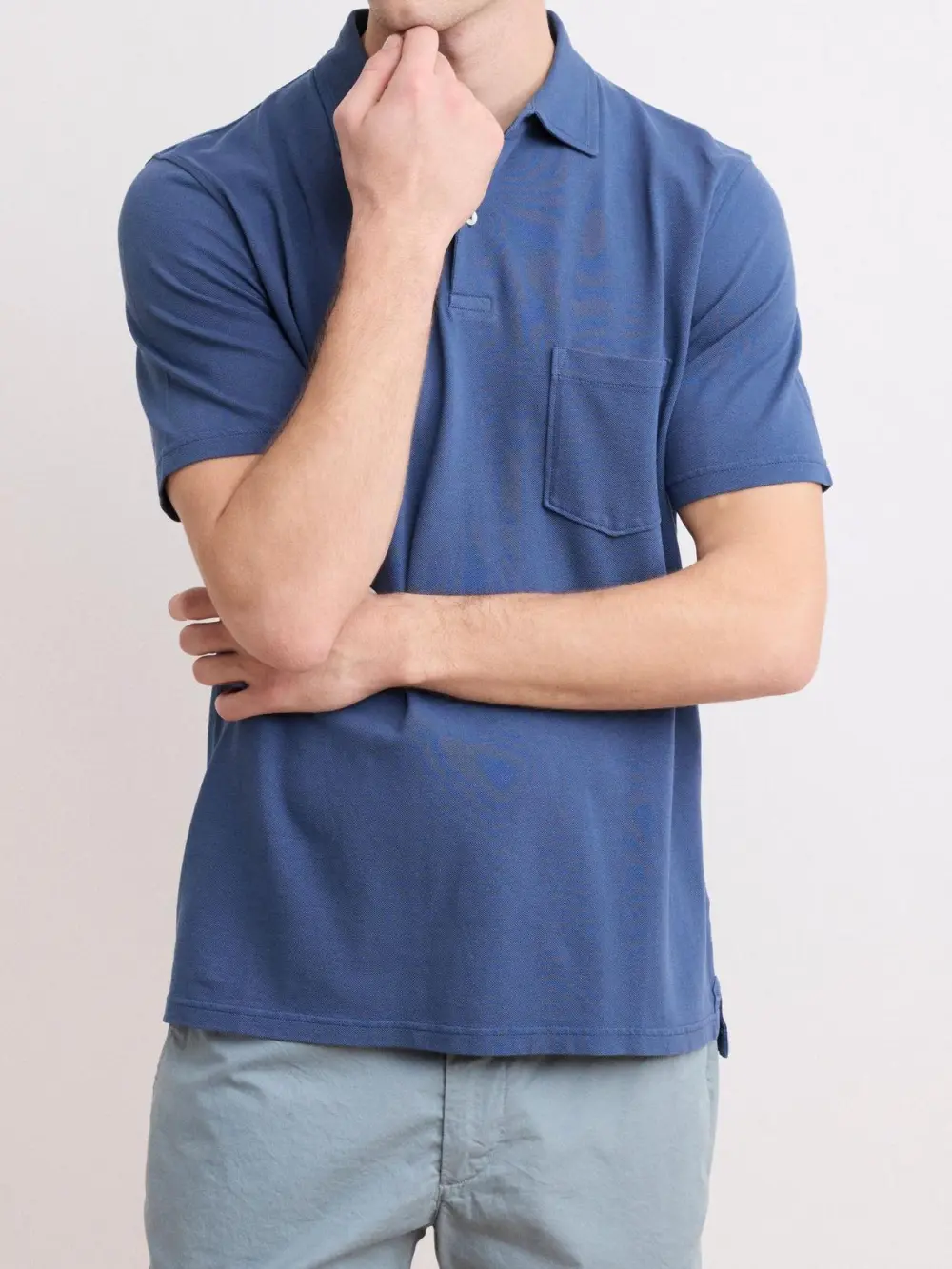 Comfortable Casual Breathable Soft Cobalt Blue Polo Shirt