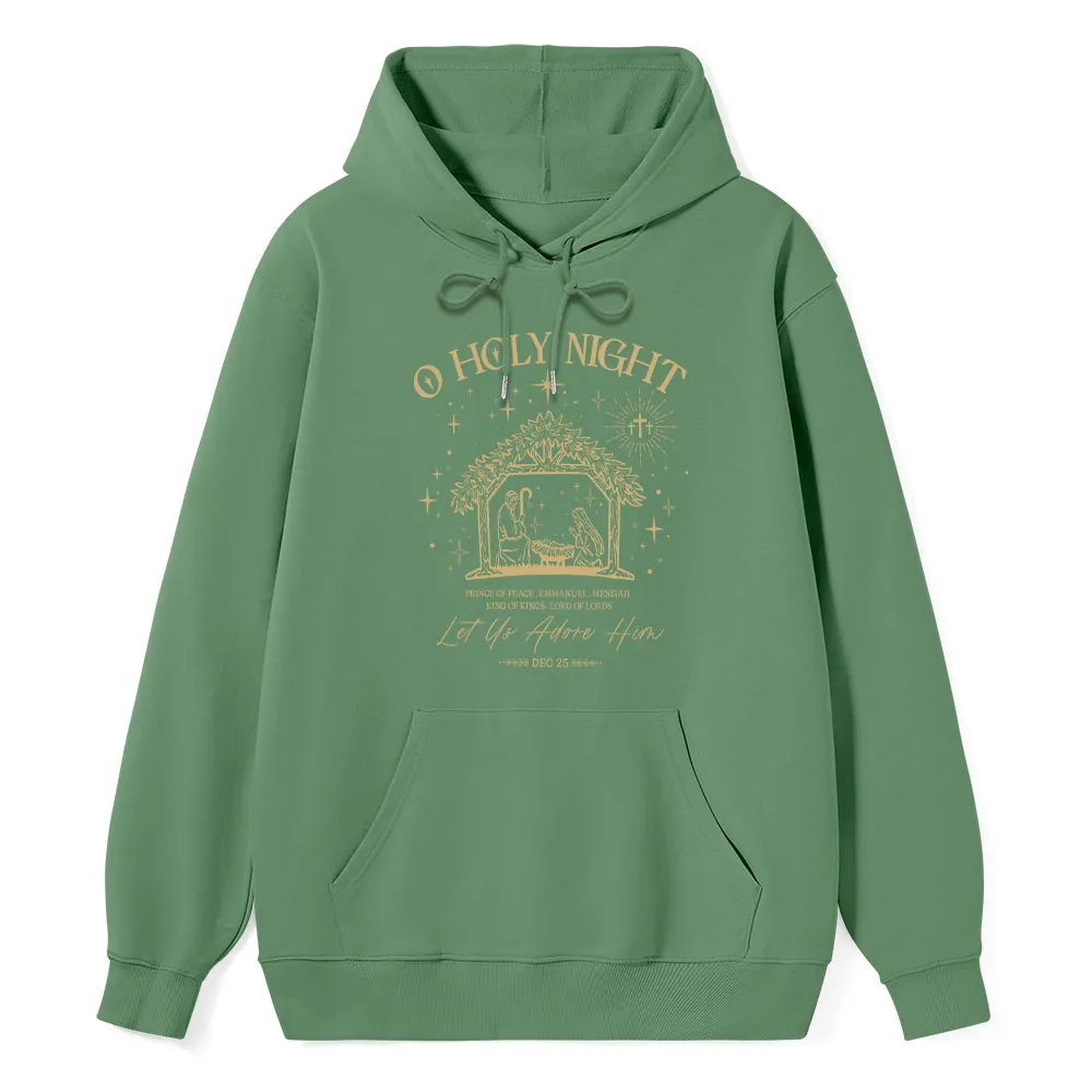 O Holy Night Let Us Adore Him Classic Christian Hoodie
