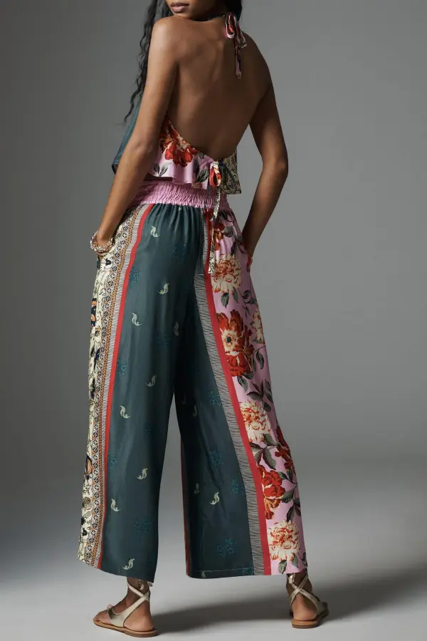 Silky Floral Somerset Pull-On Pants