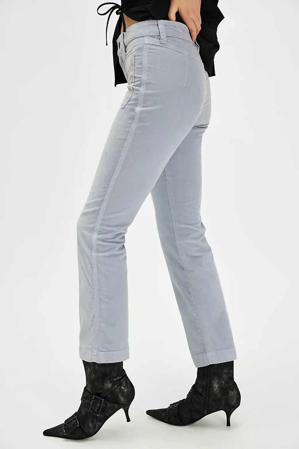 Mid Rise Straight Jeans