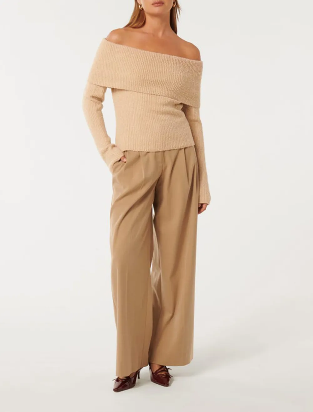 Boucle Bardot Sweater