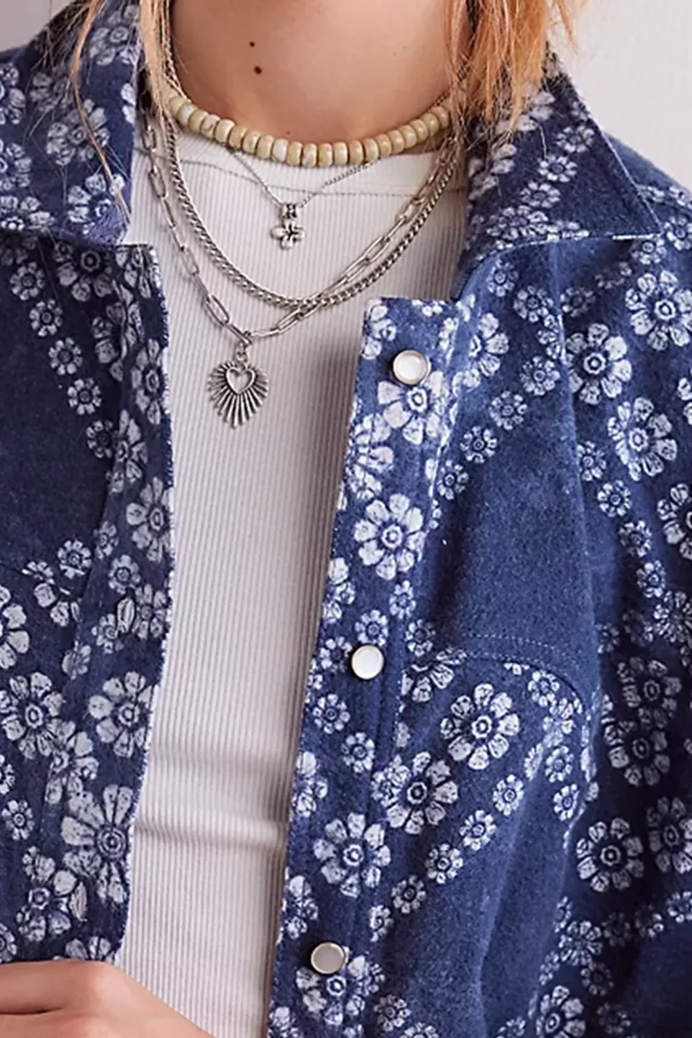 Bandana Print Button Front Shirt