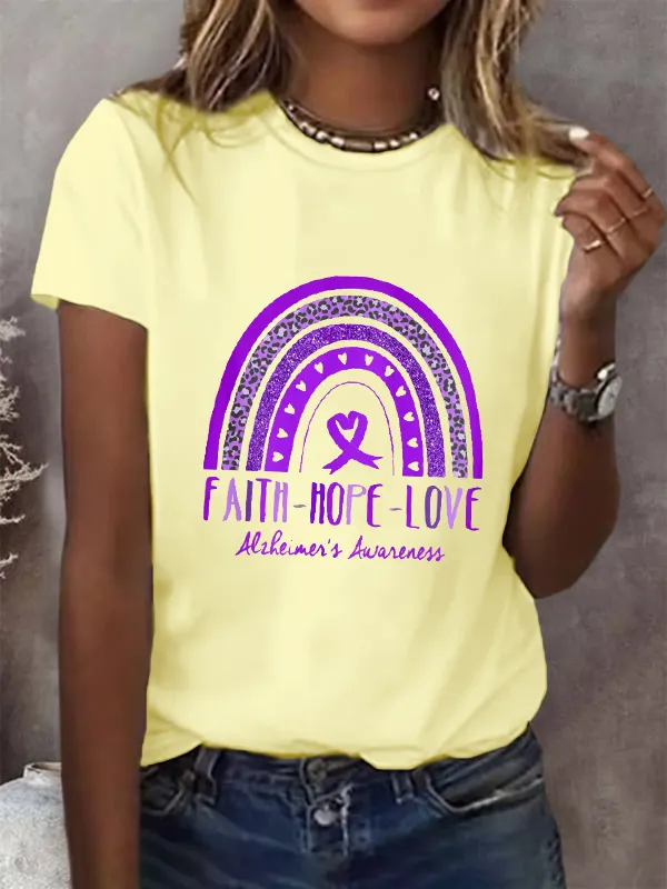 Faith Hope Love Alzheimer'S Awareness T-Shirt