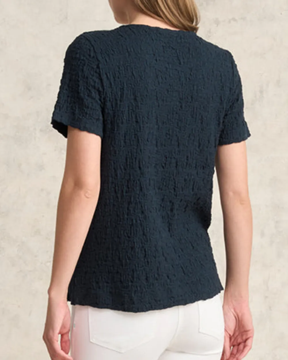 Crinkle Cotton T-Shirt