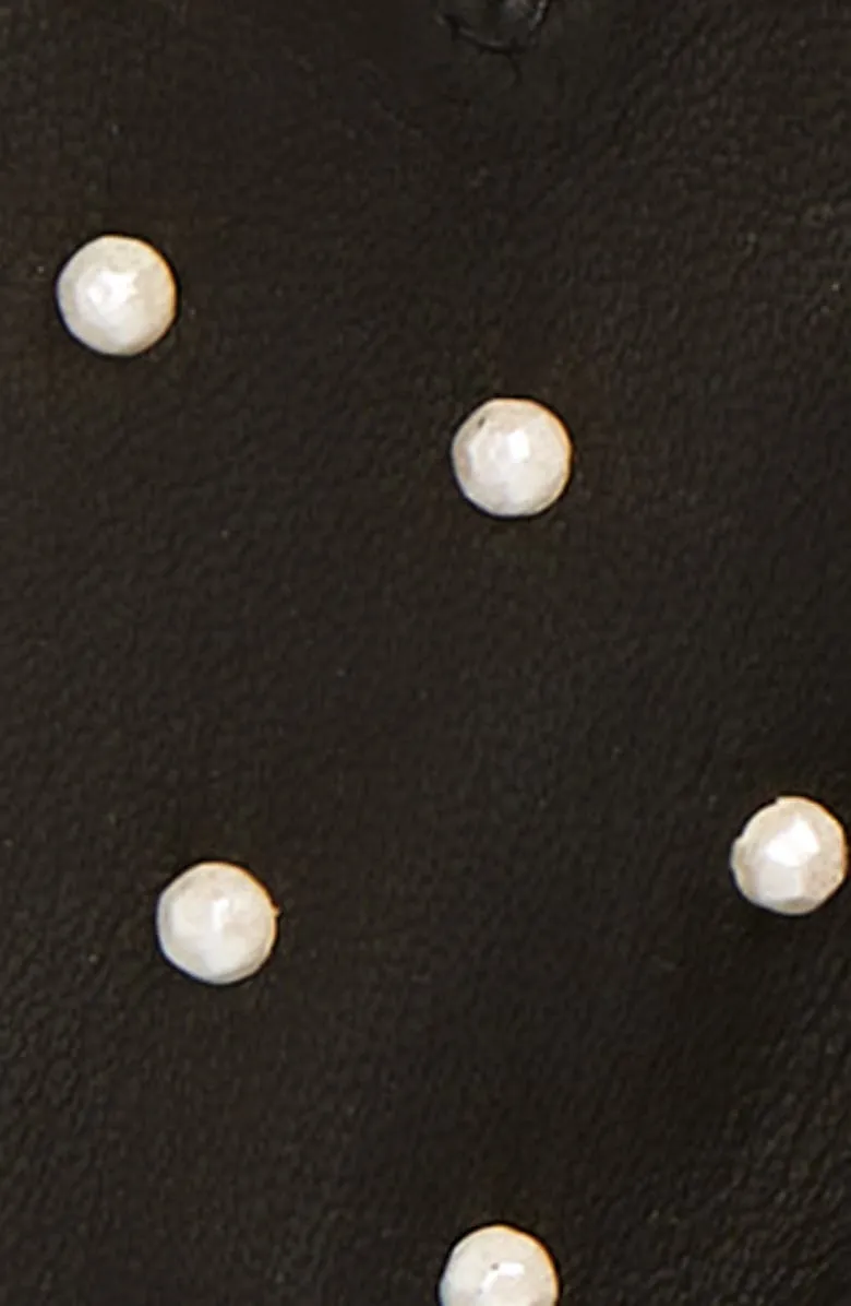 Studded Imitation Pearl Driver Gloves
