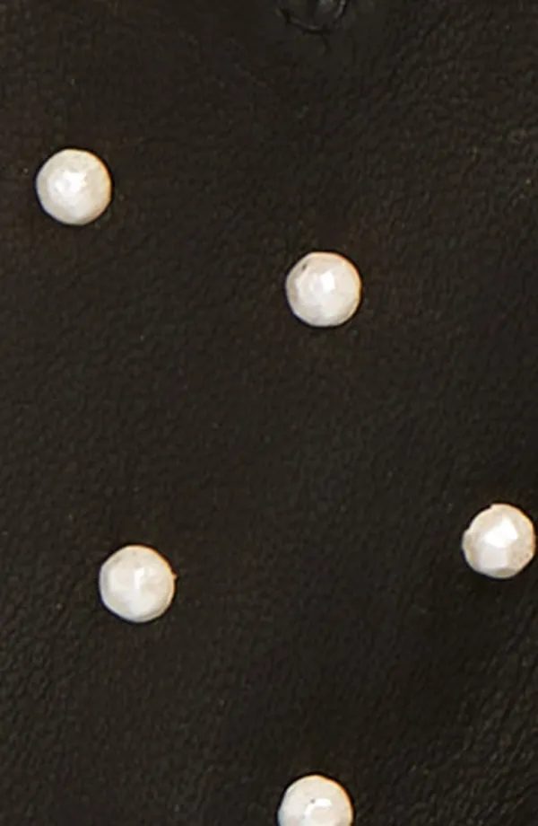 Studded Imitation Pearl Driver Gloves