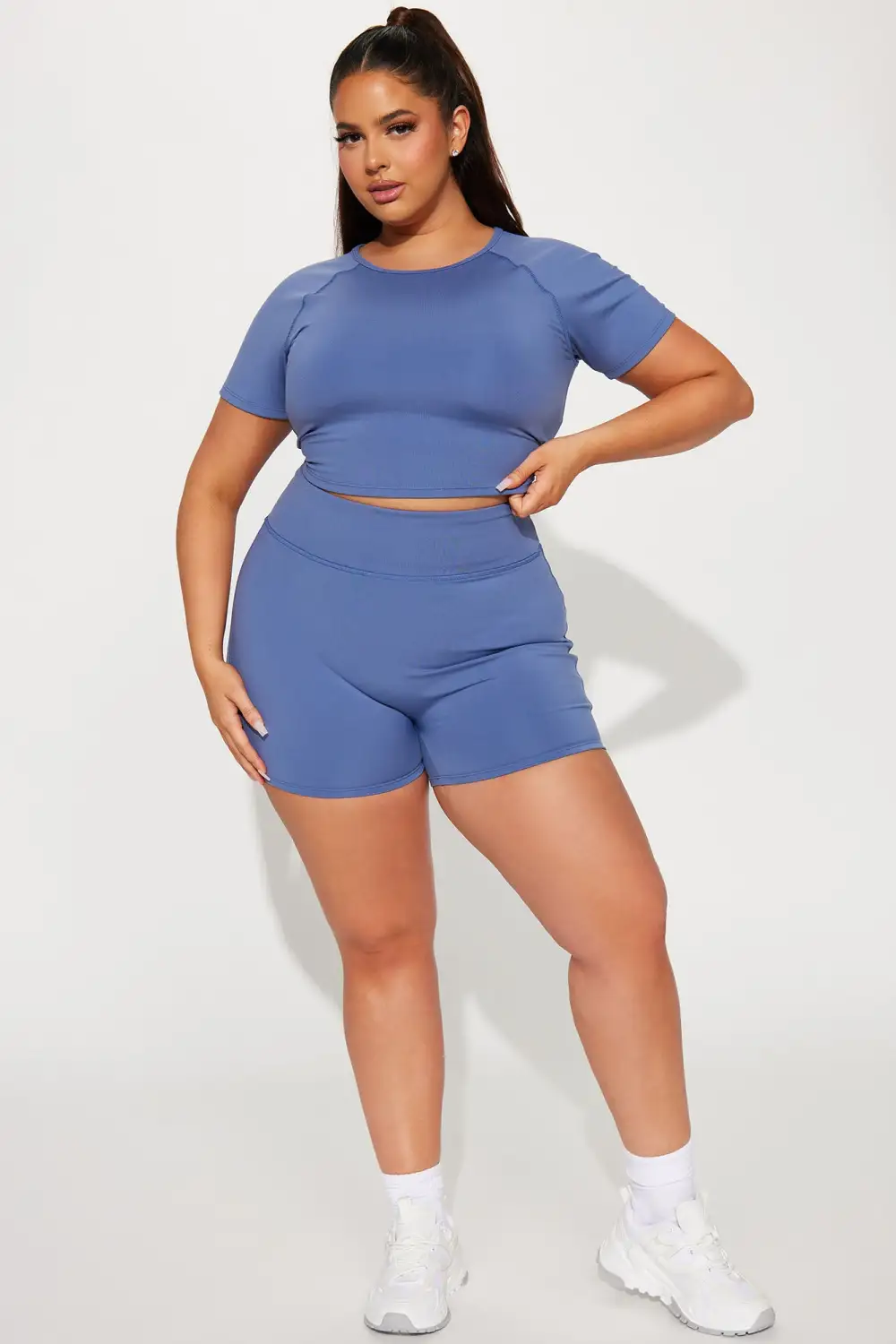 Break A Sweat Active Top - Slate Blue