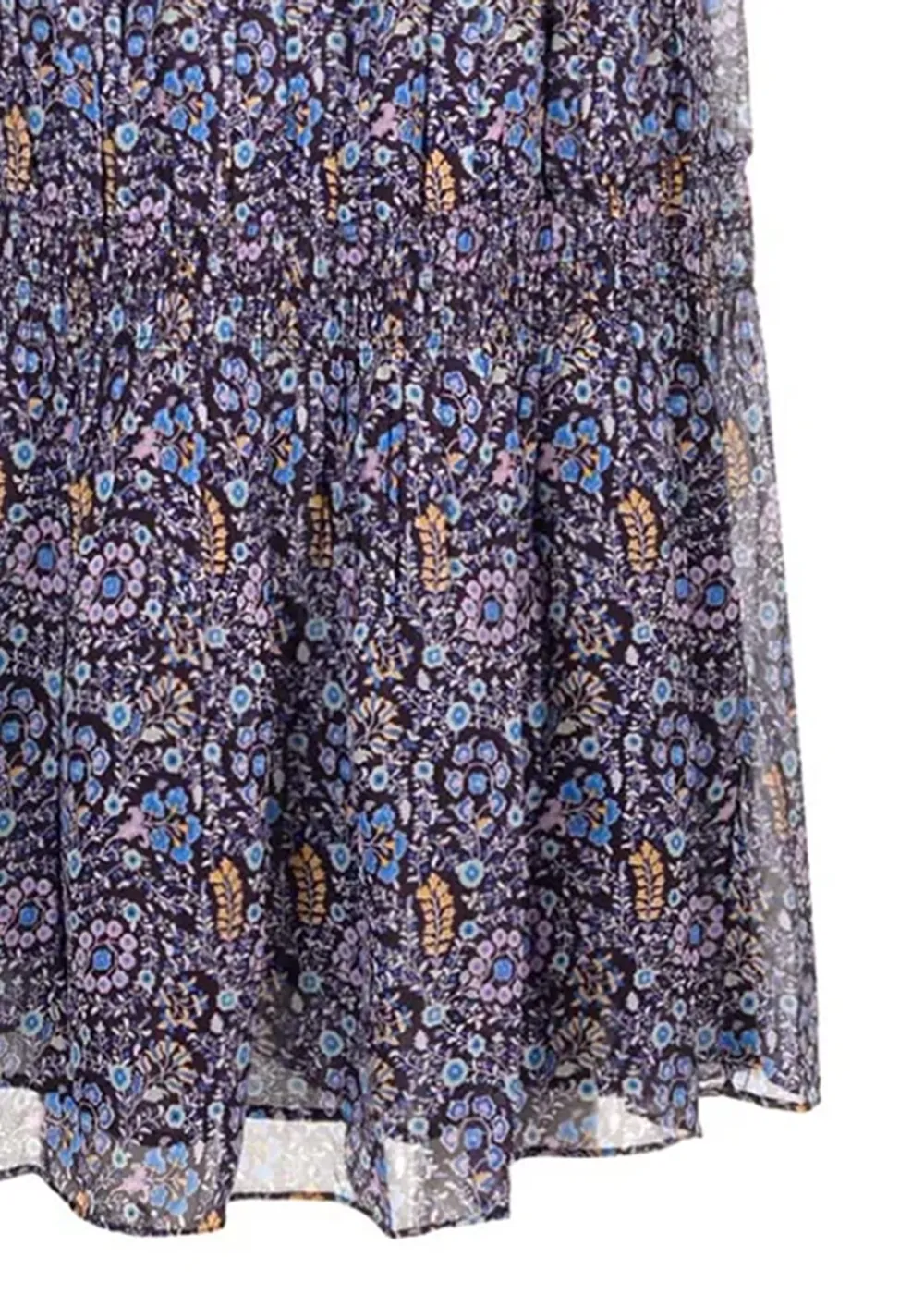 Abstract Print V Neck Skirt