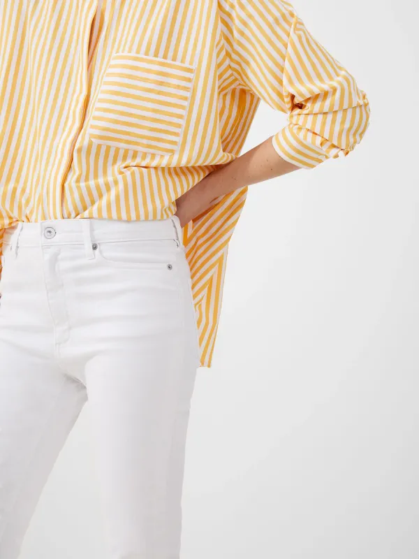 Minimalist Slim-Fit Stretch 28-Inch White Jeans