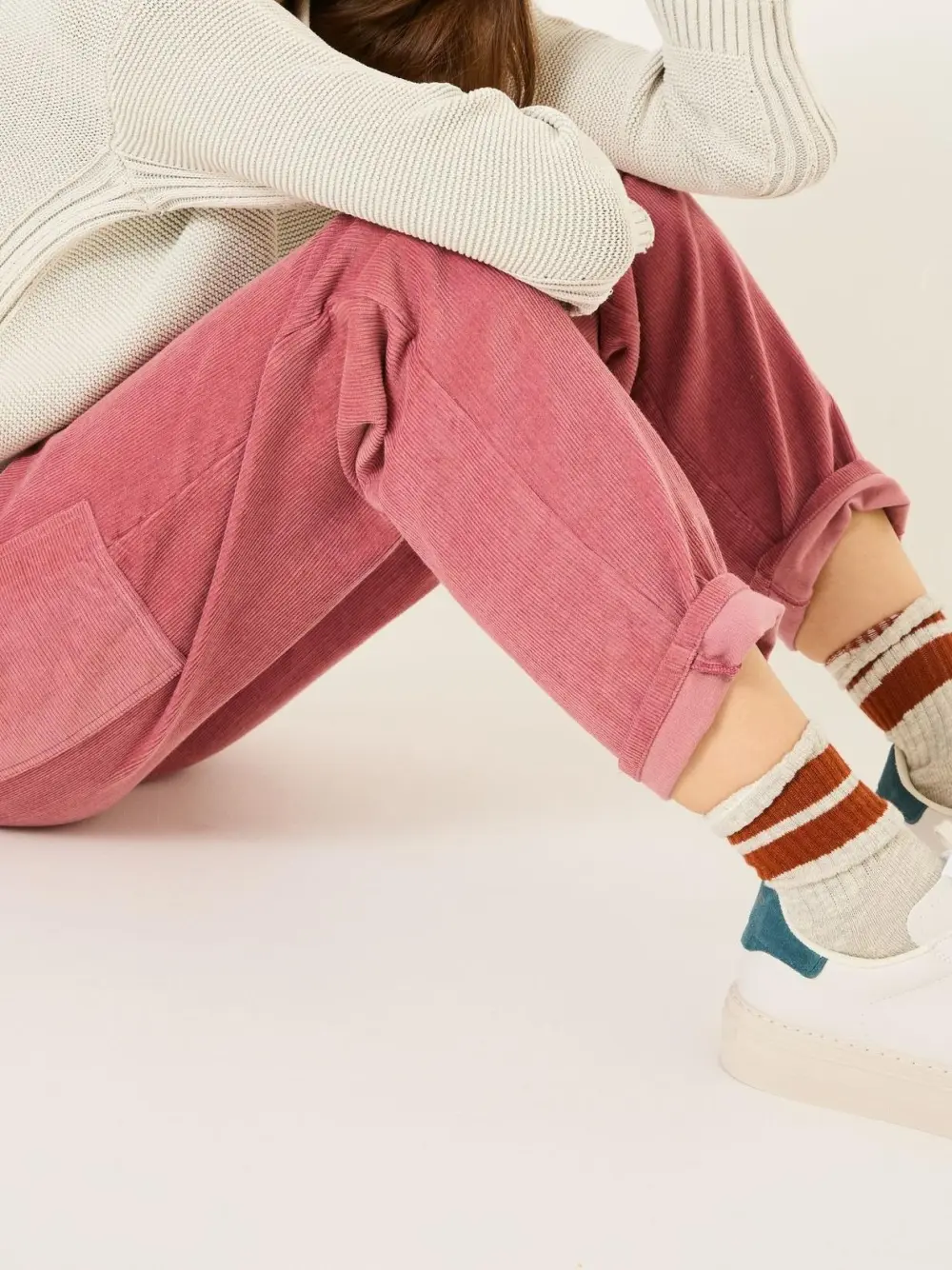 Blush Pink Cord Trousers