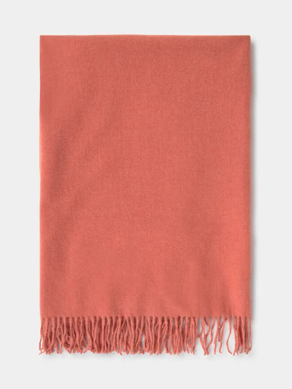 Solid Basic Tassel Scarf