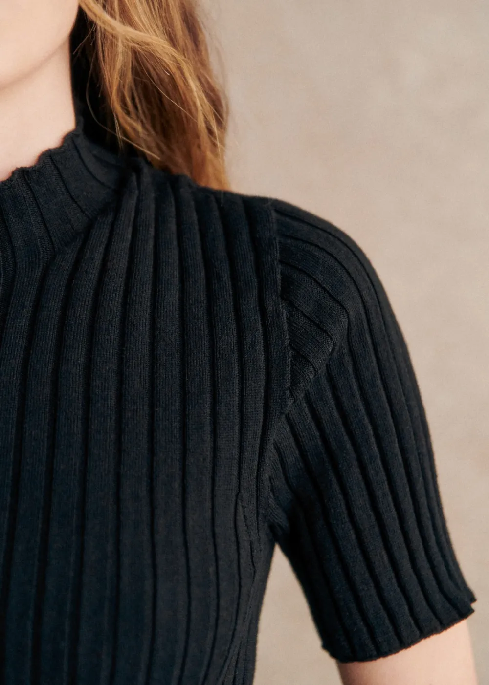 Turtleneck Solid Color Sweater